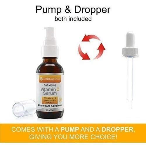 20% Sérum De Vitamine C – Deux Fois La Taille Bouteille 60ml FABRIQUÉ AU CANADA 20 % Vitamine C + Acide Hyaluronique + Vitamine E-an