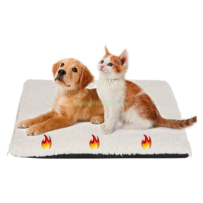 24TE Cats Bed Mats Anti-Skid Doggy Bed Mats Self Heating Mats Foldable Cushion Pad for Small Dog Dog Sleeping Thermal Mats