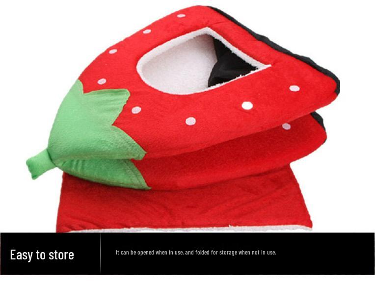 Pet Bed Tent: Mongolian Yurt Strawberry Design for Dogs and Cats