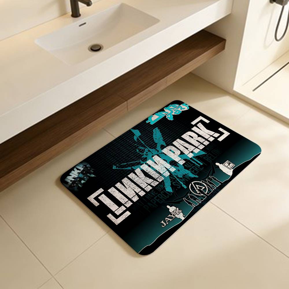 

Band L-LinkinS P-Park Singer Door Mat Washable Non-Slip Living Room Sofa Chairs Area Mat Kitchen Doormat Area Rug 40x60cm