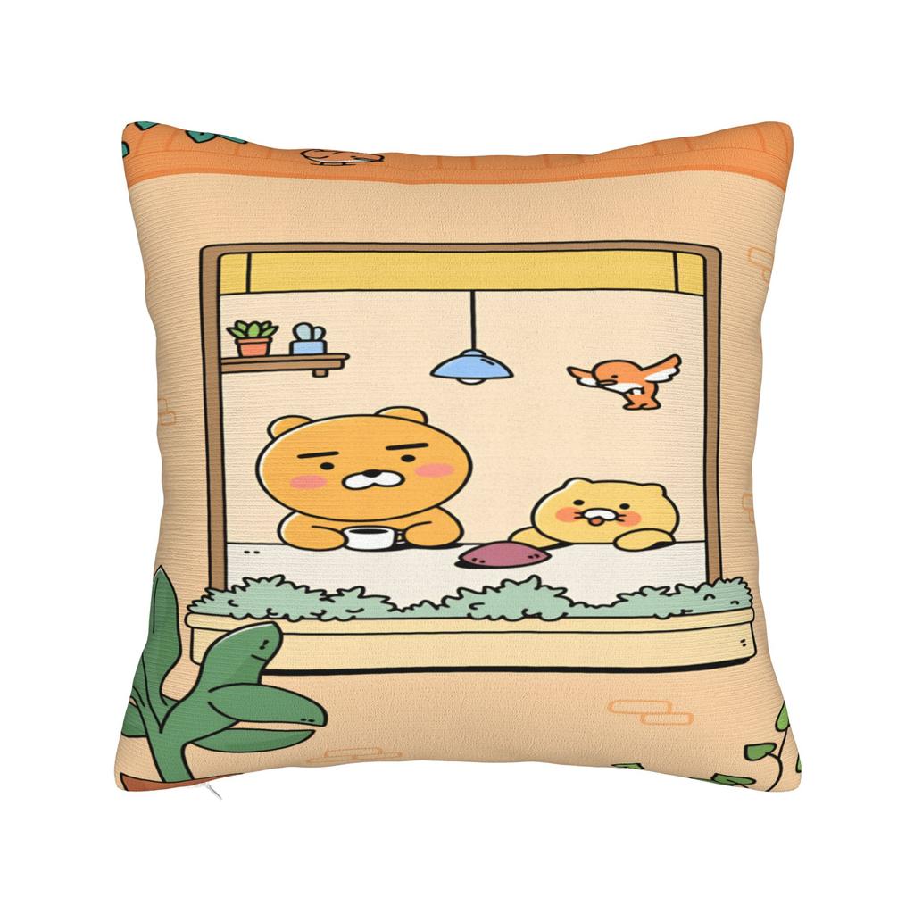 K-Kakaos F-Friends Choonsiks Pillow Cover  Soft Cushion Cover Novelty Pillow Case For Office Car Home Decor