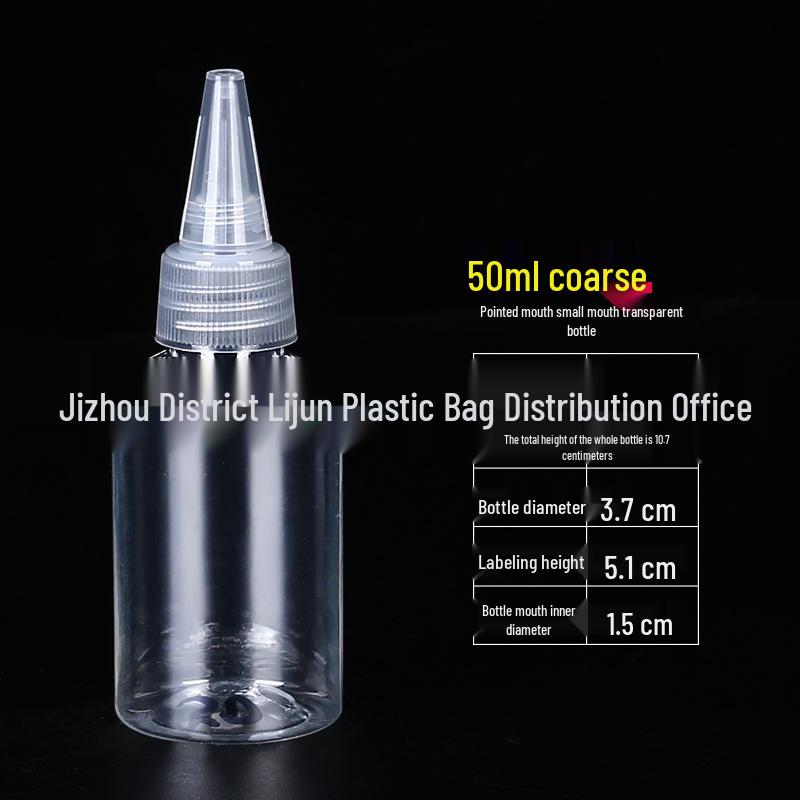 5-200ml Clear Pointed Tip Plastic Dropper Bottle