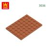 15Pcs/Lot 3036 6x8 Dots Plate Construction Bricks Basic Components Board Blocks Works With all Brand Playthings Ideal For Children Gift Idea Box