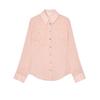Spring New Women's Clothing Sweet Style Decorated Row Button Long Sleeves Lapel Front Convex Design Shirt 3897081