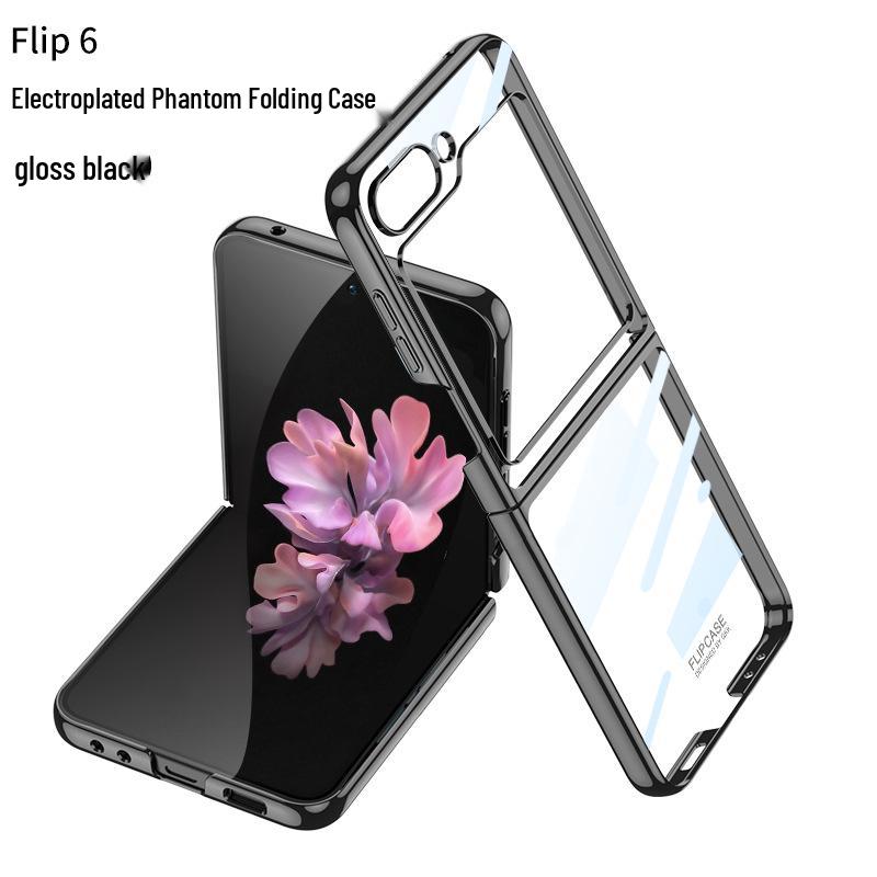 Samsung Z Flip6 Electroplated Transparent Ultra-Thin Anti-Drop Case for Foldable Screen