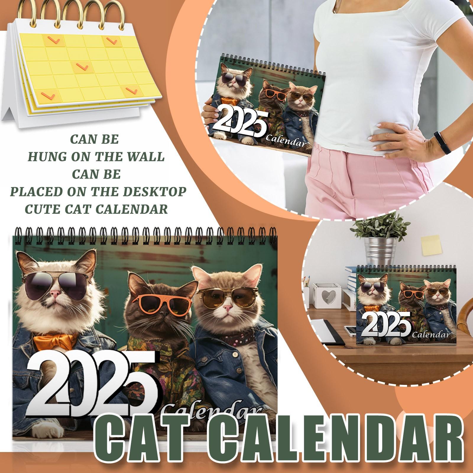 

Стильный кошачий календарь. Модный кошачий календарь. Подарок для любителей кошек.
