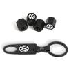 Auto Reifenventilkappe Radventilkappenabdeckung mit Schraubenschlüssel Schlüsselanhänger Für Volkswagen B7 B6 B5 Golf 4 5 6 Polo Passat CC Jetta Mk6 Tiguan Gol Cross