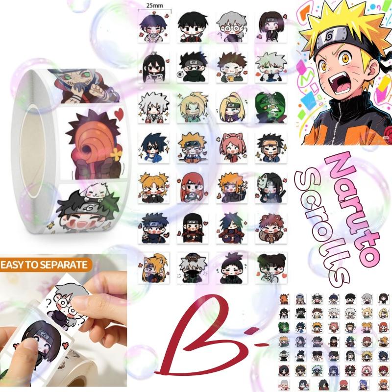 High Beauty Cartoon New Naruto Q Edition Roll up Stickers Naruto Sasuke Fun Cute Stickers Hand Account Water Cup Stickers