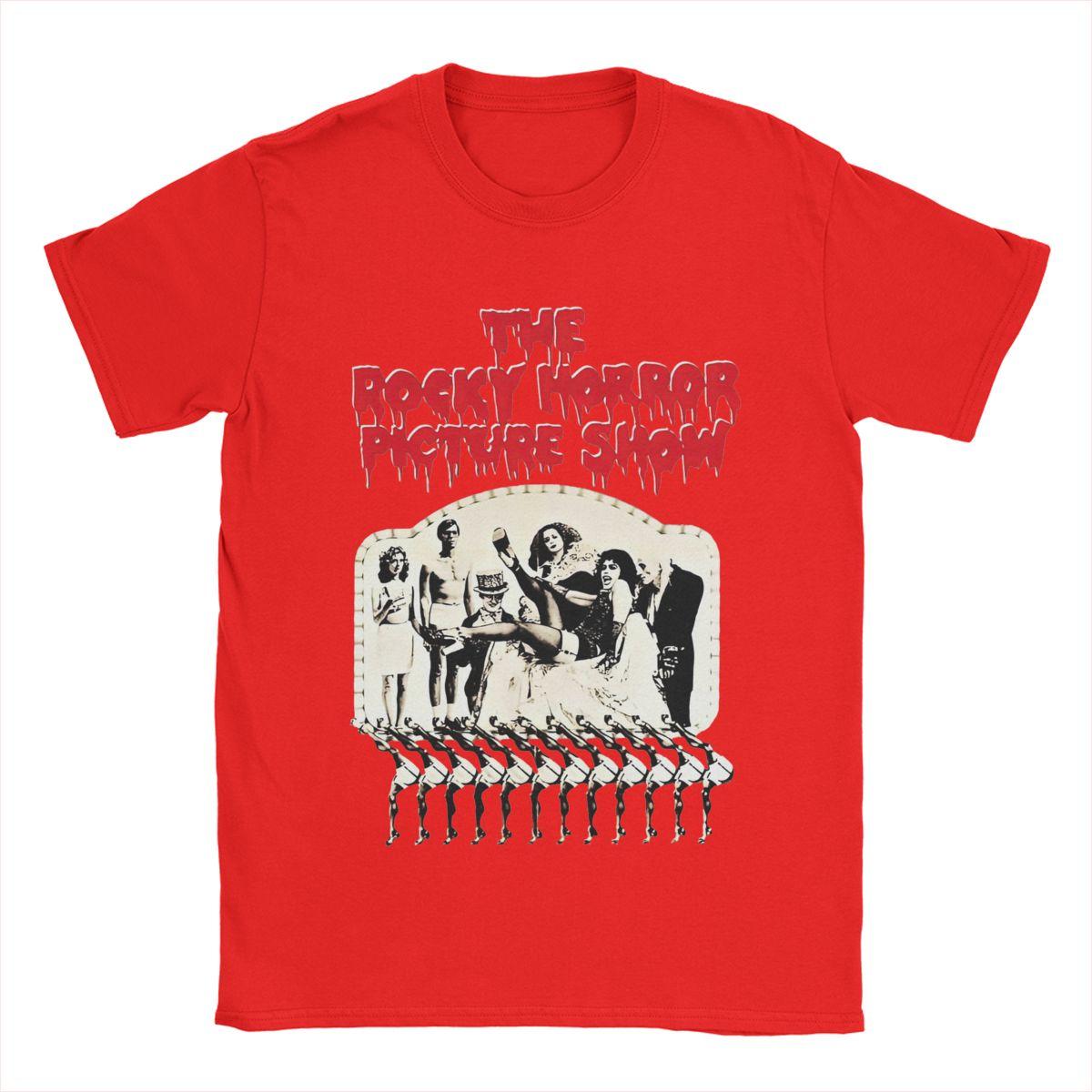 The best product for you Cool The Rockys Horror Picture Show T-shirt Mannen O-hals 100% Katoen T-shirts Korte Mouw Tees Verjaardagscadeau Tops L rood