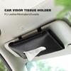 Krabice na papírové kapesníčky PU kůže Závěsný držák sluneční clony do auta Krabice na papírové kapesníčky do auta Úložné prostory k dekoraci interiéru