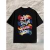 Life is Tough Herren-T-Shirt | Lässig Schwarz, Hochwertiger Stoff, Modisches Gedrucktes Design, Maschinenwaschbar, Rundhalsausschnitt, Normale Passform, Kurze Ärmel