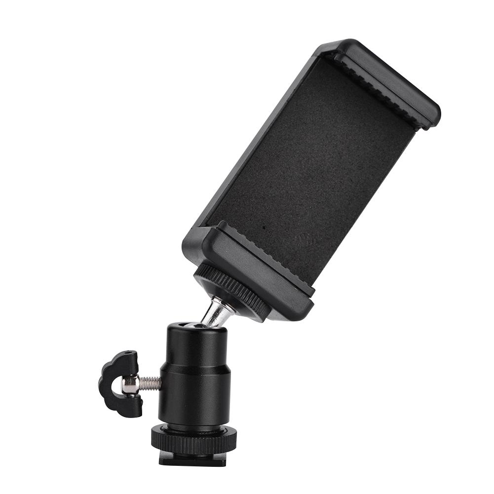 Phone Bracket Holder Clip Tripod Mount Adapter with 360 Ball Head for iPhone Samsung
