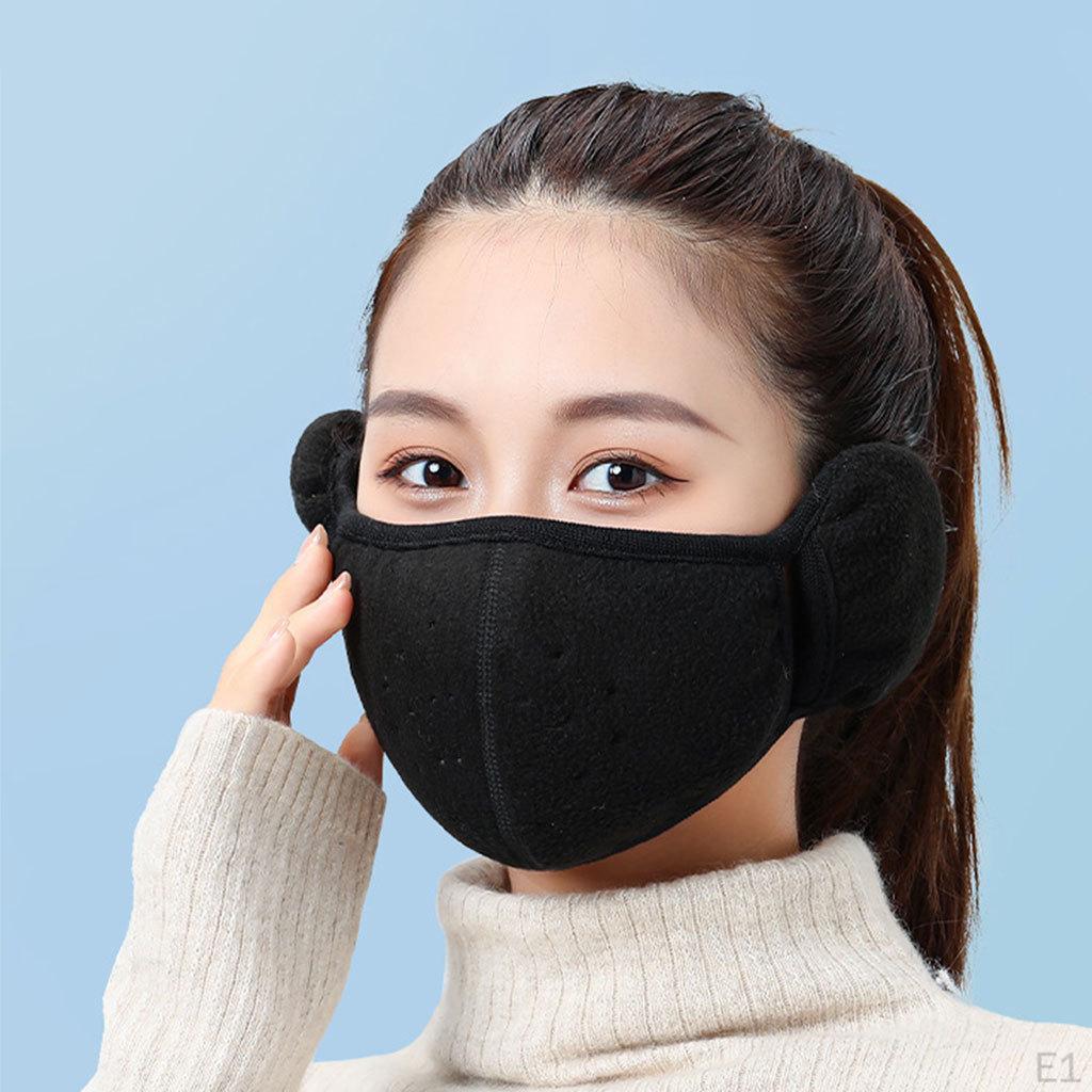 Earmuffs Covering Cold Weather Mouth Balaclava Unisex Breathable Hole Ear Warmer for Skiing Outdoor