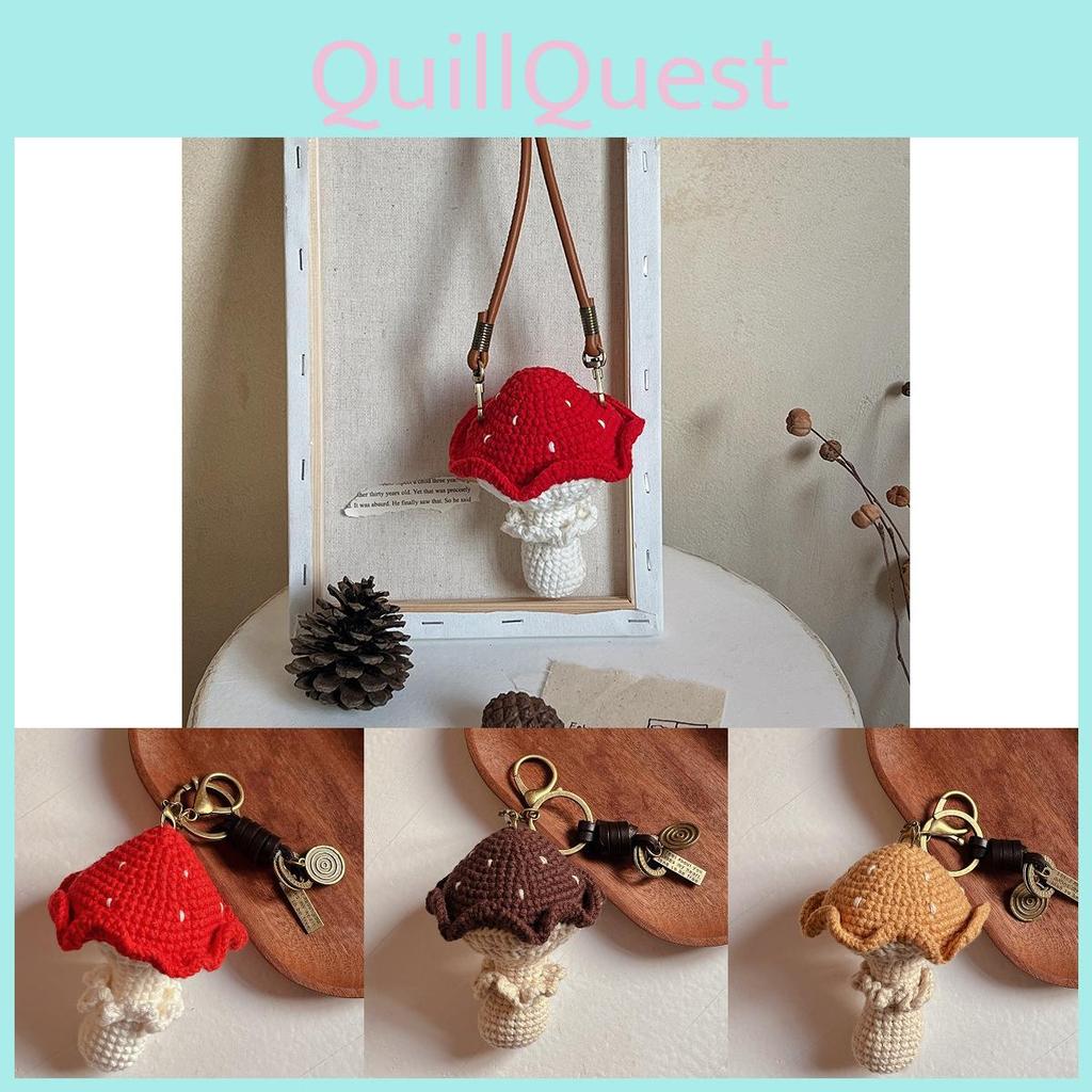Lovely Knitted Kids Mushroom Bag Versatile Fashion Accessory For Everyday Use