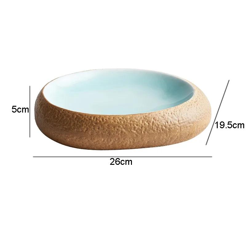 

Креативные керамические обеденные тарелки, овальная посуда для дома, подносы для закусок и десертов, современные гостиничные и ресторанные тарелки для стейков, тарелки для пасты