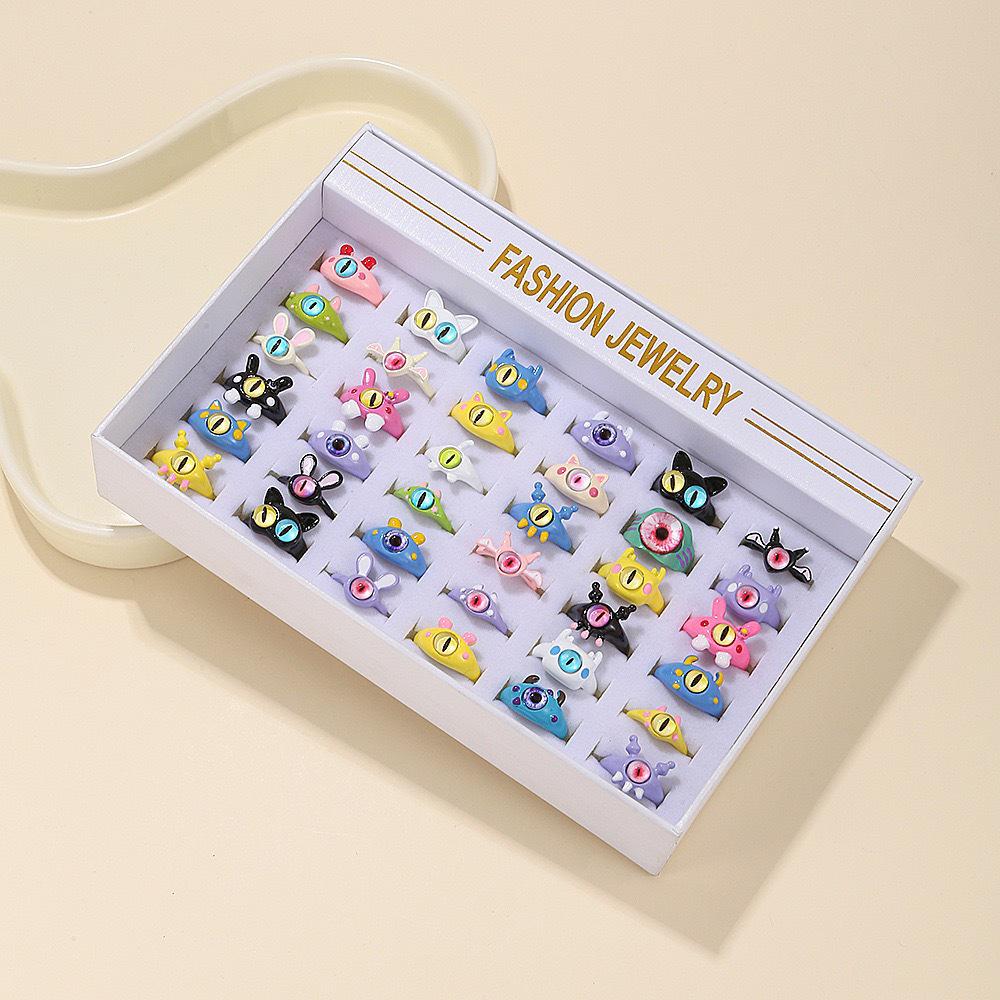 Childlike Little Monster Adjustable Alloy Ring - Fun, Personalized & Gift-Ready