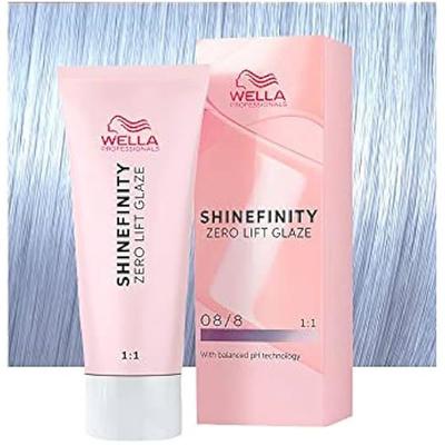 Demi-permanent Hair Color - Wella - Shinefinity Blue Pearl 08/8 - Light Pearly Blonde - 60ml - Liquid