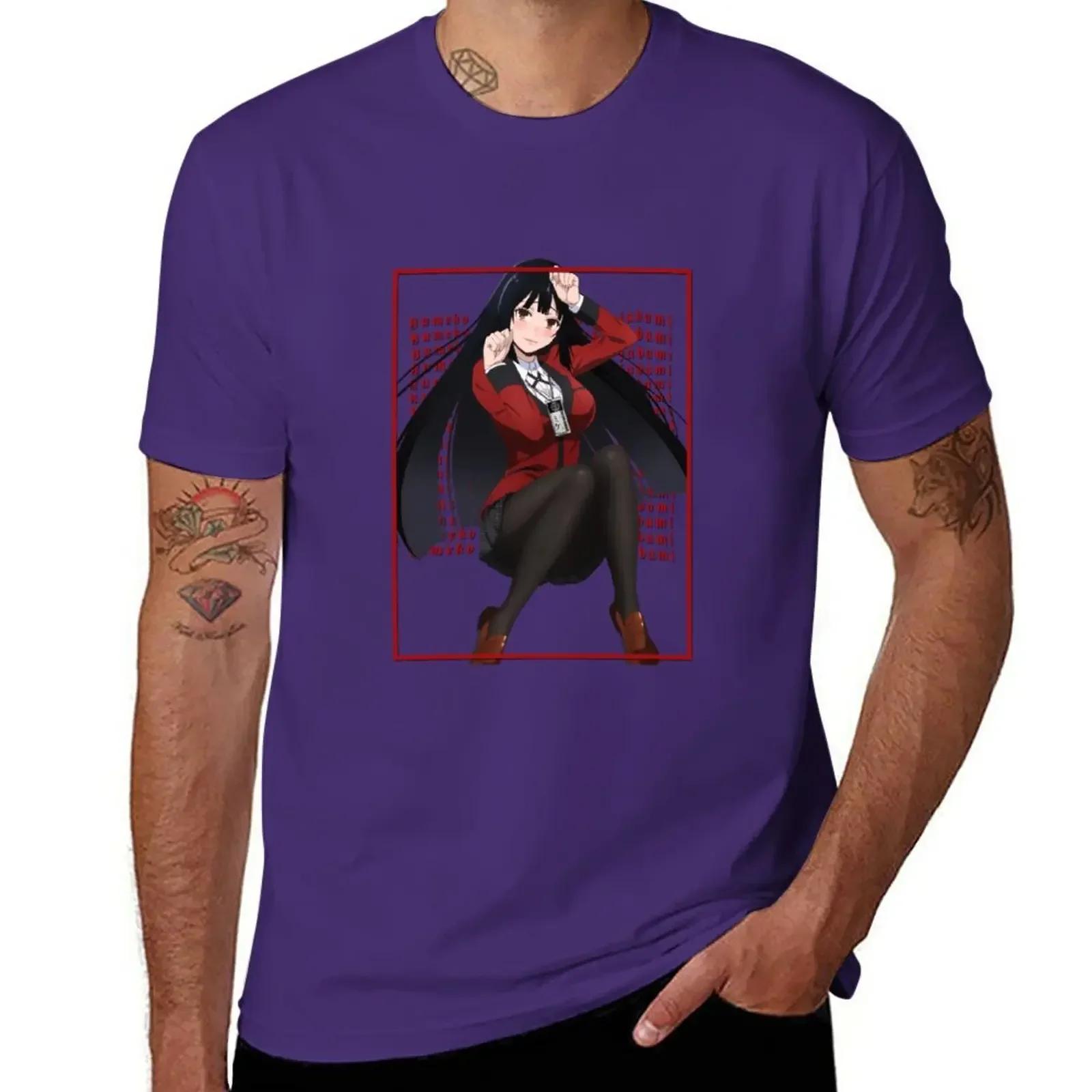 Yumeko Jabami RED edgy overload T-Shirt summer clothes vintage mens t shirts pack L