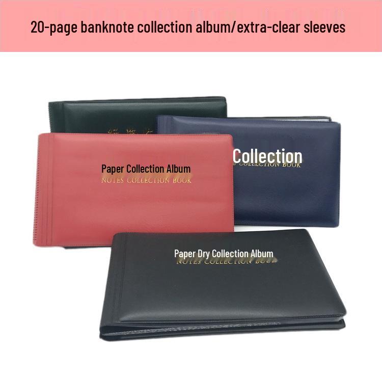 Ancient Coin & Paper Money Collection Album: 20 Pages-40 Pockets, 30 Pages-60 Pockets