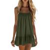 Women's Summer Color Spaghetti Strap Sundress - Casual Beach Dress, Comfortable Tank Dress for Vacation