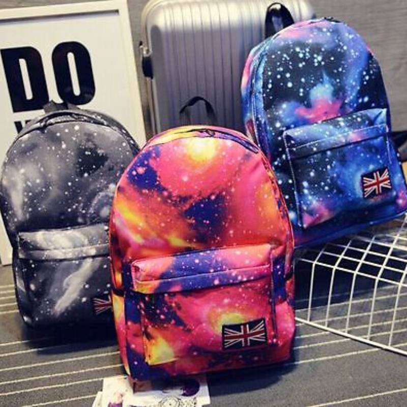 Space Galaxy Canvas Backpack Travel Rucksack With Large Capacity For Outdoor Use
