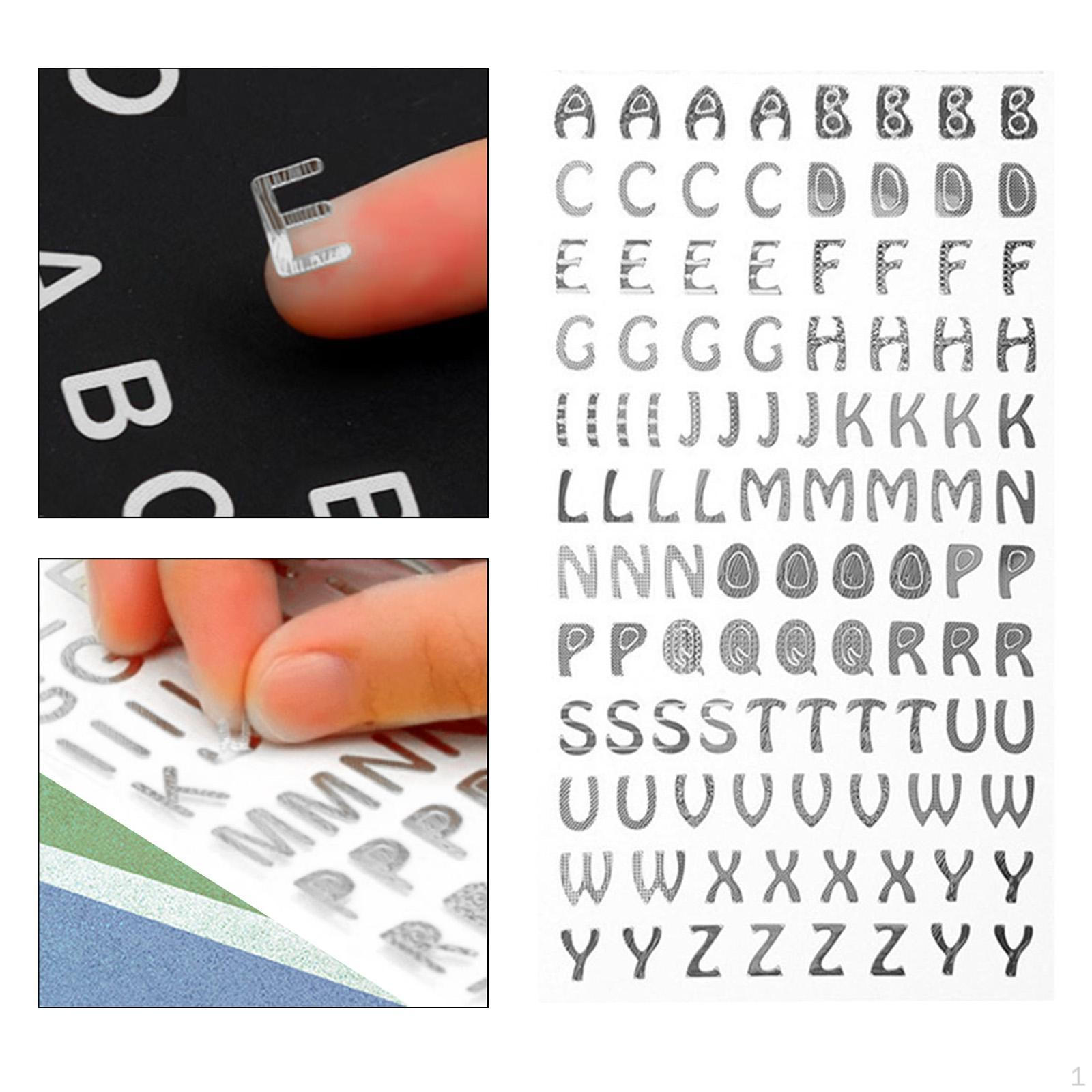 

Наклейки с заглавными буквами Переводные картинки DIY Поделки Искусство Изготовление для детей Женщины Алфавит Почтовые ящики Этикетки Silvery