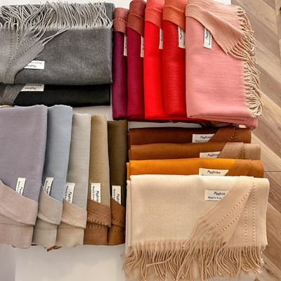 New Solid Color Cashmere Scarf Shawl Women'S High End Versatile Autumn And Winter New Warm Scarf