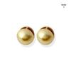 Savi Blogger Silver Brushed Metal Ball Earrings for Cold Wind Temperament