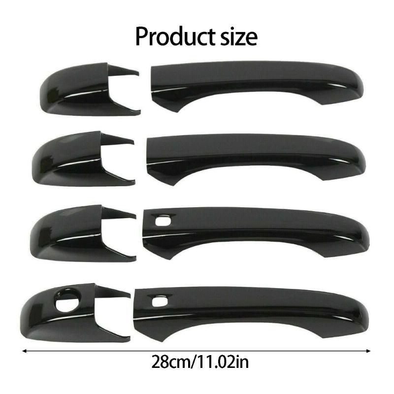 Pack Of 4 ABS Door Handle Covers with Anti Slip Grip & Easy Installation Vehicle Accessories for Multiple Automotive