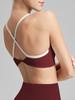 Women's Cross-Back Sports Bra: Sexy, Stylish Design for Pilates, Fitness, and Yoga, with Fixed Cups and Thin Straps for Outdoor Wear.
