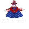 1 Set Independence Day Goose Outfit Outdoor Porch Goose Costumes Patriotic Stars And Stripes Jacket Hat Set for 23 Inch