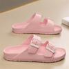Summer Adjustable Soft Slippers for Men EVA Flat Cloud Slides Lightweight Non-slip Solid Color Beach Man Sandals Plus Size
