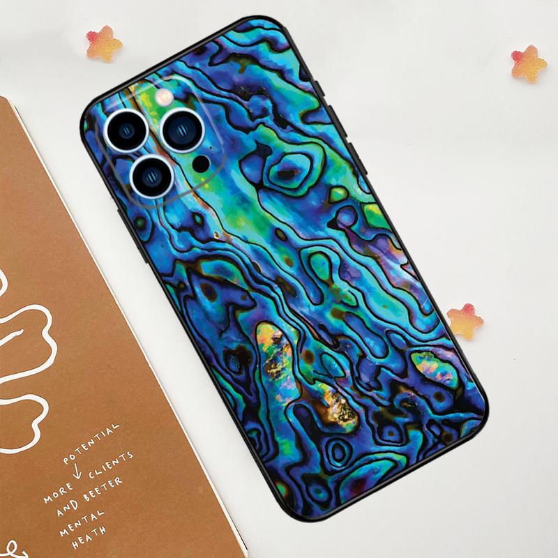 Abalone Shell Phone Case For iPhone 17 Pro Max 14 11 15 16 Pro Max 12 13 mini 16 Plus 16e 17 Air Funda