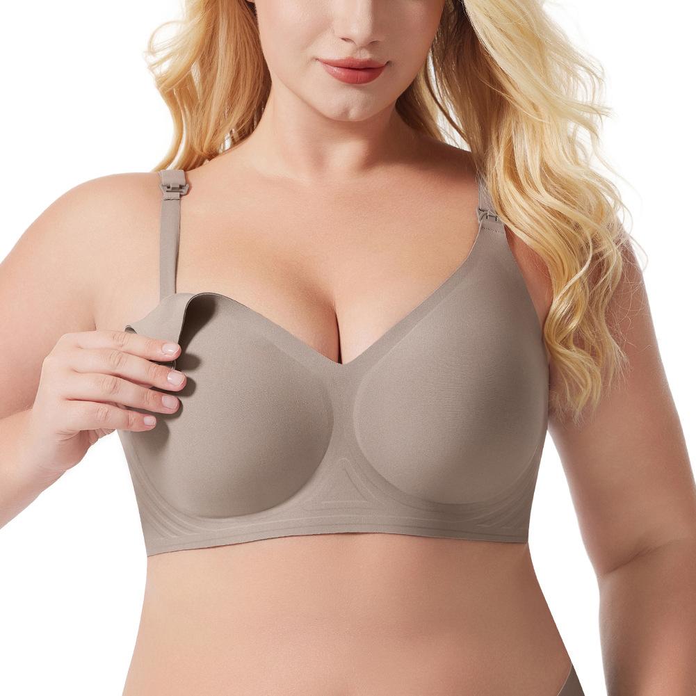 Seamless Nursing Bra in Plus Size Wire-Free Premium Full-Cup Design Soft Comfort