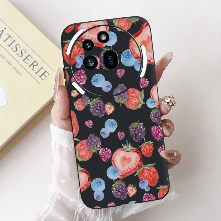 Beautiful Floral Painting Phone Case For Nothing Phone (3a) Pro Black Silicone Soft Cover For Nothing Phone3a 3a Pro Bumpers