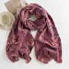 Scarf Autumn and Winter Rose Print Imitation Cashmere Tassel Shawl European and American New Women's Warm Scarf