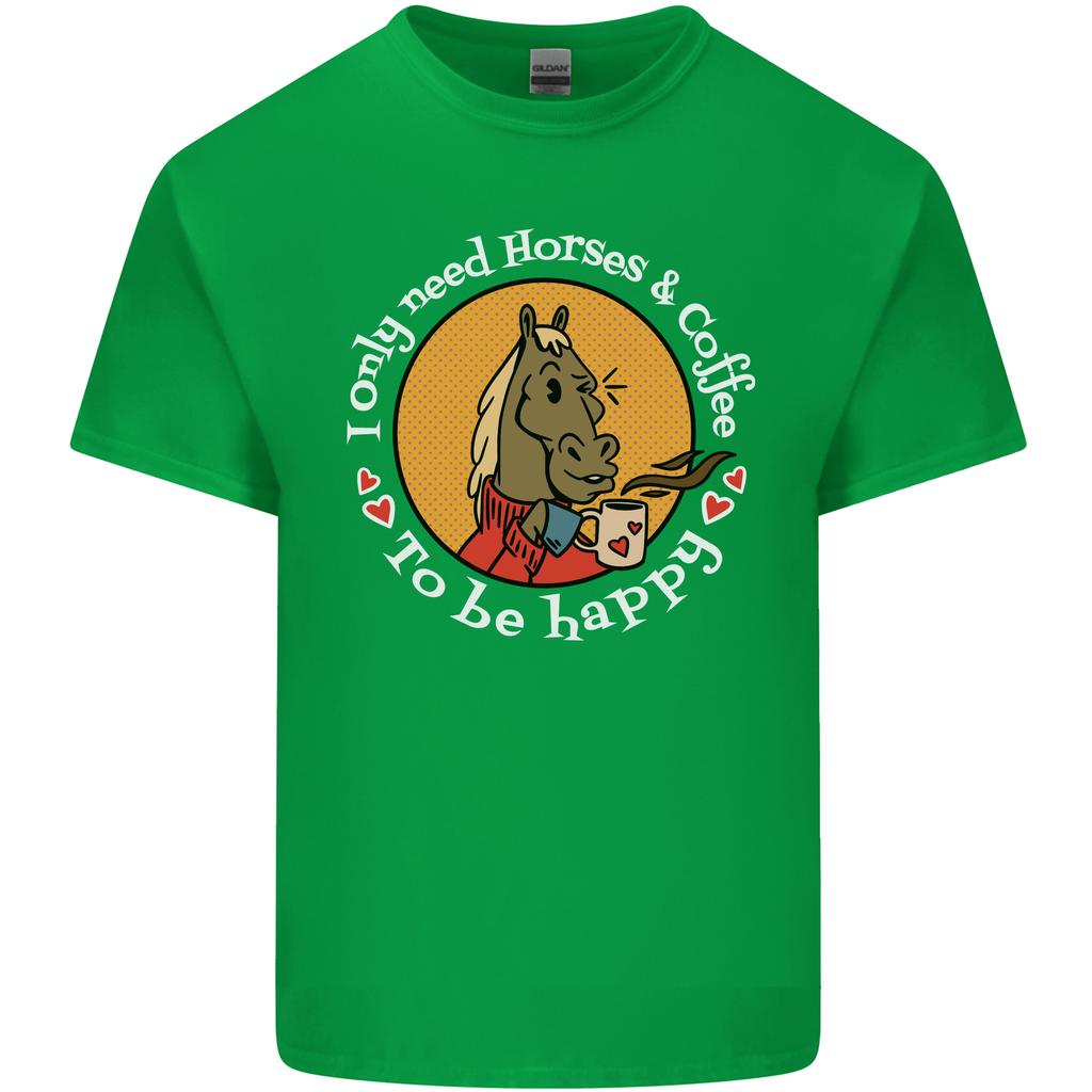 Equestrian I Only Need Horses and Coffee Unisexs Light Cotton TShirt