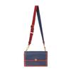 T Monogram Logo Flap Closure Leather Box Bag Women Shoulder Bag Blue Red 83046-491