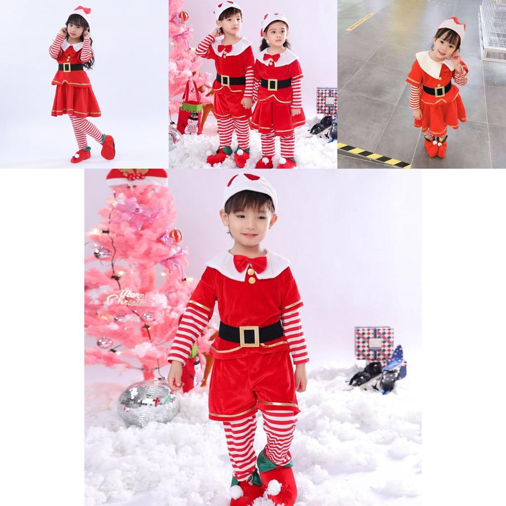 Joyful Christmas Elf Toddler Outfit For Xmas Party Claus Costume