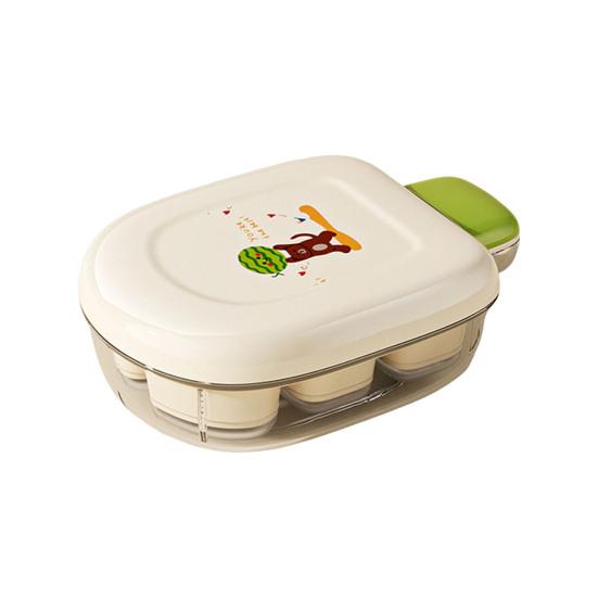 Cartoon Print Ice Cube Maker, Ice Cube Mold with Buckle Sealing Cover, Easy Release Food-Grade Safe Ice Tray