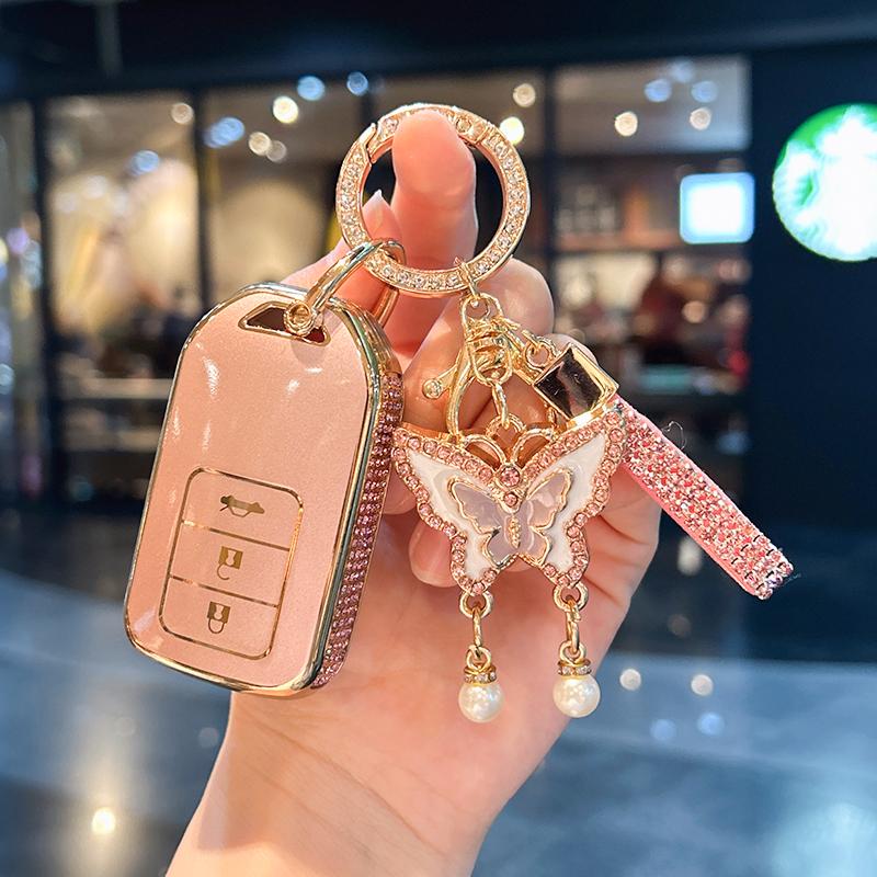 Car Key Case Cover Shell For Honda Crv Civic Accord Xrv Vezel Hiroshi Fit  Urv Crider Envix Inspire Cars Accessories Car Key Bag