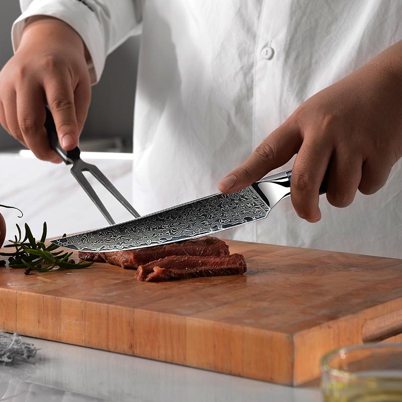 5.5 Inch VG10 Japanese Damascus Steel Steak Knife Meat Beef Chef Kitchen Petty Knives Cutlery