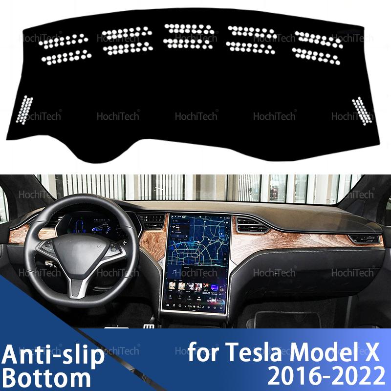 Dashboard Cover Protective Pad Dash Board Sunshade Carpet Anti-UV Dashmat for Tesla Model X 2016 2017 2018