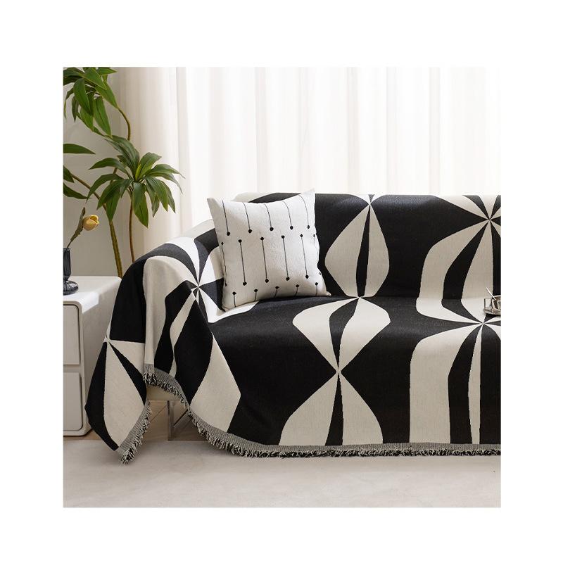 Reversible Chenille Sofa Towel Sofa Cover Anti-cat Scratch All-season Chenille Living Room Sofa Cover Blanket All-inclusive