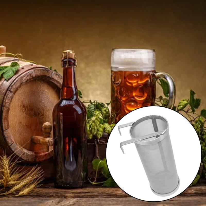 Multifunctional 304 Stainless Steel Beer Brewing Filter Tube with Double Hook Design for Easy Installation and Removal