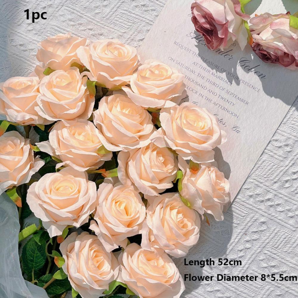 DIY Party Decoration Simulated Rose Festival Supplies Small Rose Wedding Fake Flowers Home Decor оранжевый