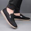 Mens Leather Loafers Non Slip Walking Footwear Comfortable Outdoor Slip On Casual Shoes for Male Work Office Men's Walking Flats