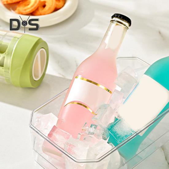 Przenośny kubek do robienia lodu 2 w 1 bez BPA butelka na wodę i tacka na kostki lodu z mechanizmem Twist Release szczelne niezbędne akcesoria podróżne na kemping do domu biura