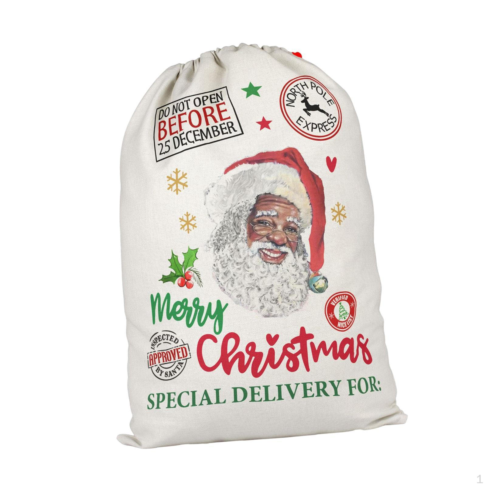 

Рождественский подарочный пакет для конфет, портативный наполнитель для чулок, многоразовый, с завязкой, милый праздник Style A