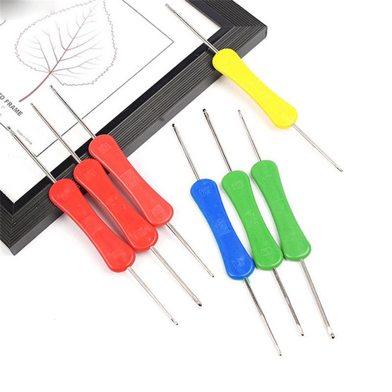 

Игла для свитера 10 шт. игла для вязания крючком DIY двуглавая вязальная крючком ткацкие инструменты пластиковая ручка